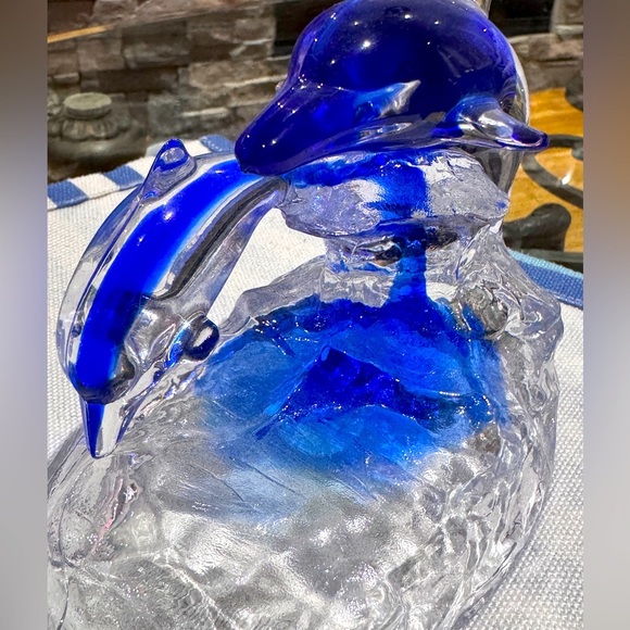 🐬 Stunning Vintage Rare Cristal d’Arques Mother & Baby Dolphin Figurine France 🐬 - Picture 10 of 16